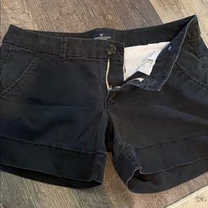 AE black midi shorts